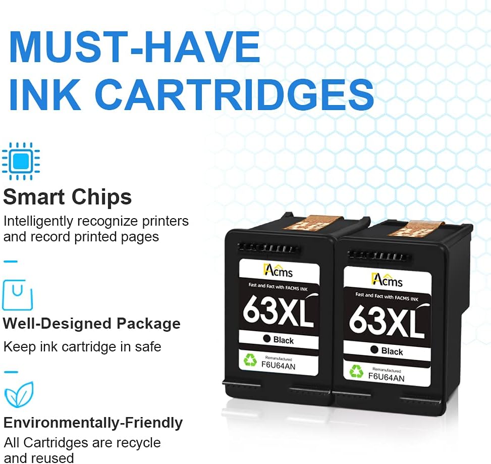 Black 63XL Ink Cartridge (2 Black) A94152