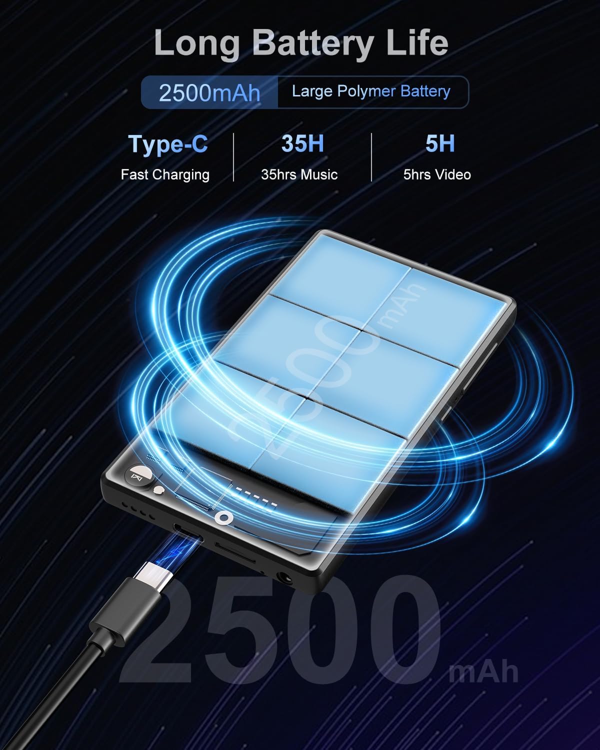 4.7" Touchscreen Android MP3 Player with Bluetooth and WiFi Y775306