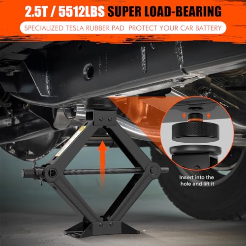 2.5 Ton Scissor Car Jack with Pucks S6512