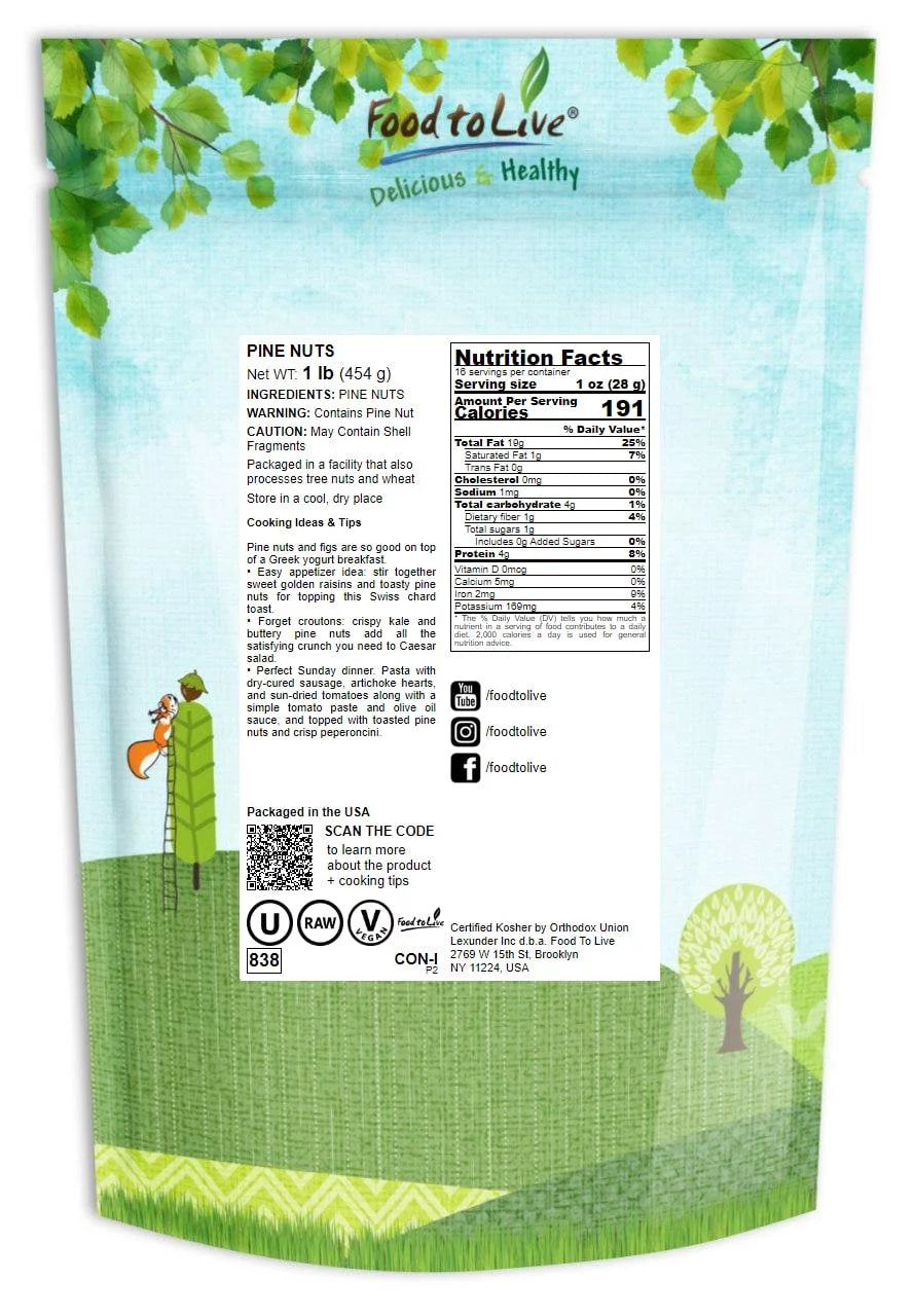 Pine Nuts, 1 Pound F8731