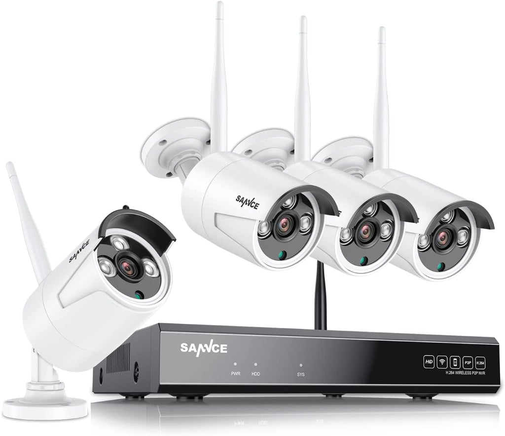 5MP Wireless NVR Security System with 4Pcs 3MP WiFi Surveillance Cameras F884
