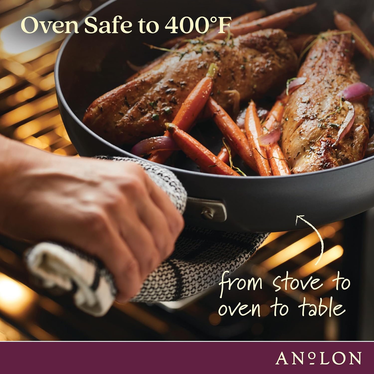Hard-Anodized Nonstick Skillets 2 Piece Set 10.25-Inch & 12.75-Inch Moonstone D50754