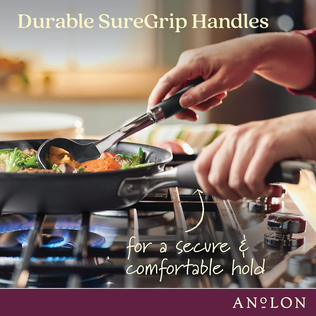 Hard-Anodized Nonstick Skillets 2 Piece Set 10.25-Inch & 12.75-Inch Moonstone D50754