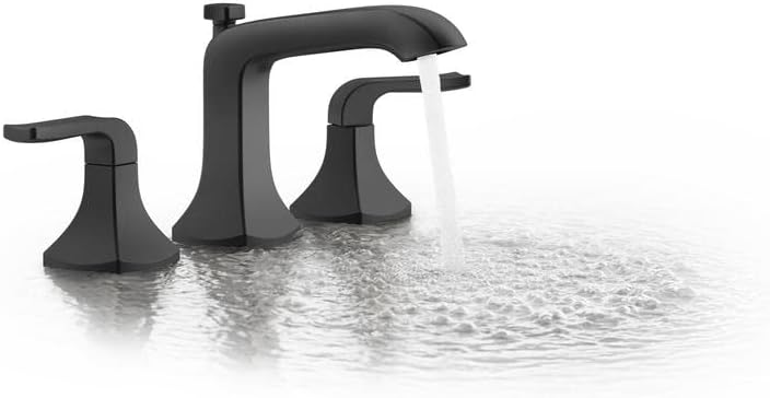 8 in. Widespread 2-Handle Bathroom Faucet in Matte Black O457
