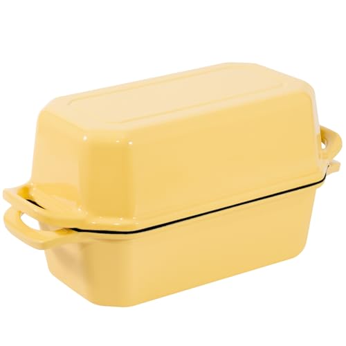 DarkCyan Enameled Cast Iron 9x5 Inch Loaf Pan with Lid U127654