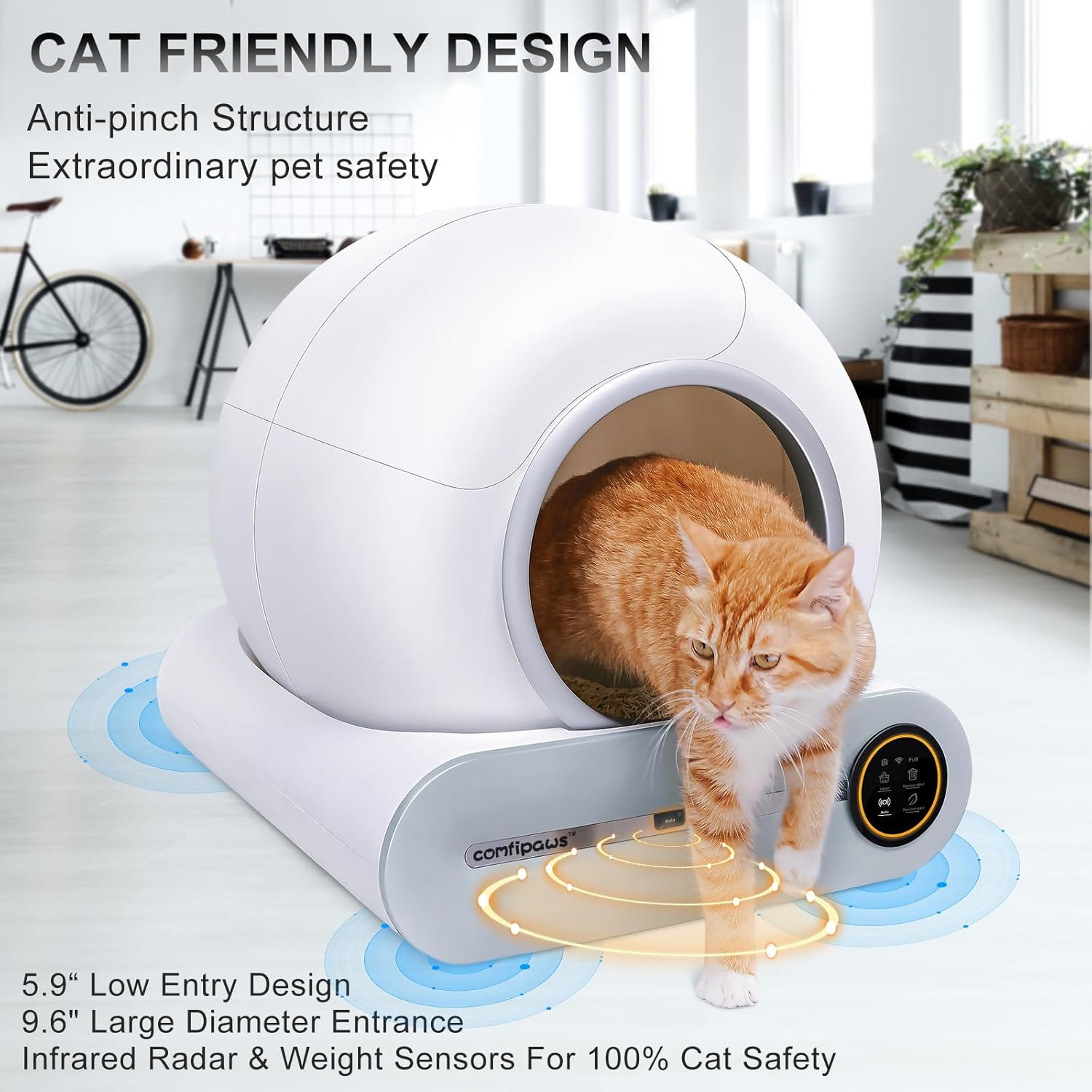 Automatic Self Cleaning Cat Litter Box with APP Control O7048