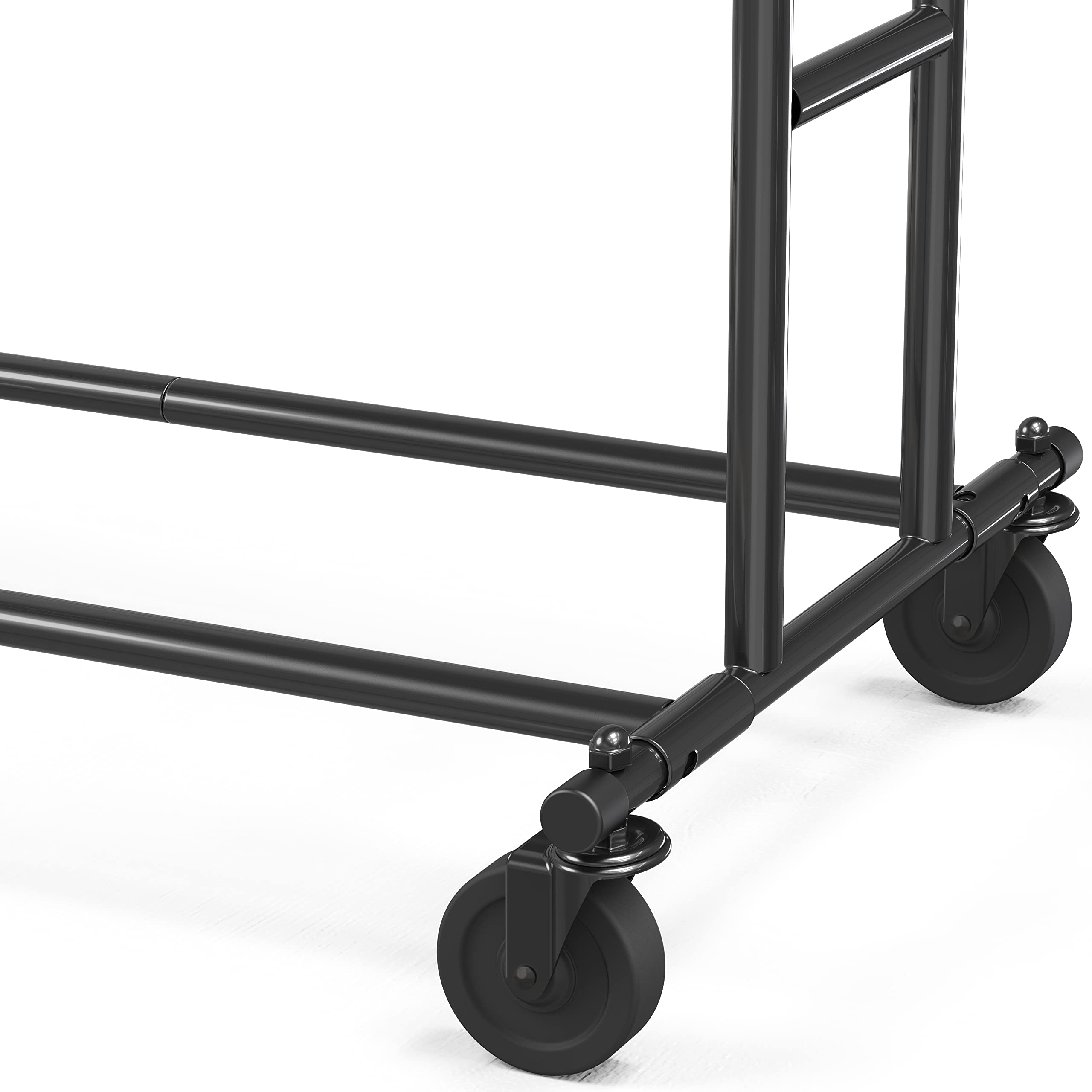 Black Double Rail Clothing Garment Rack O9303