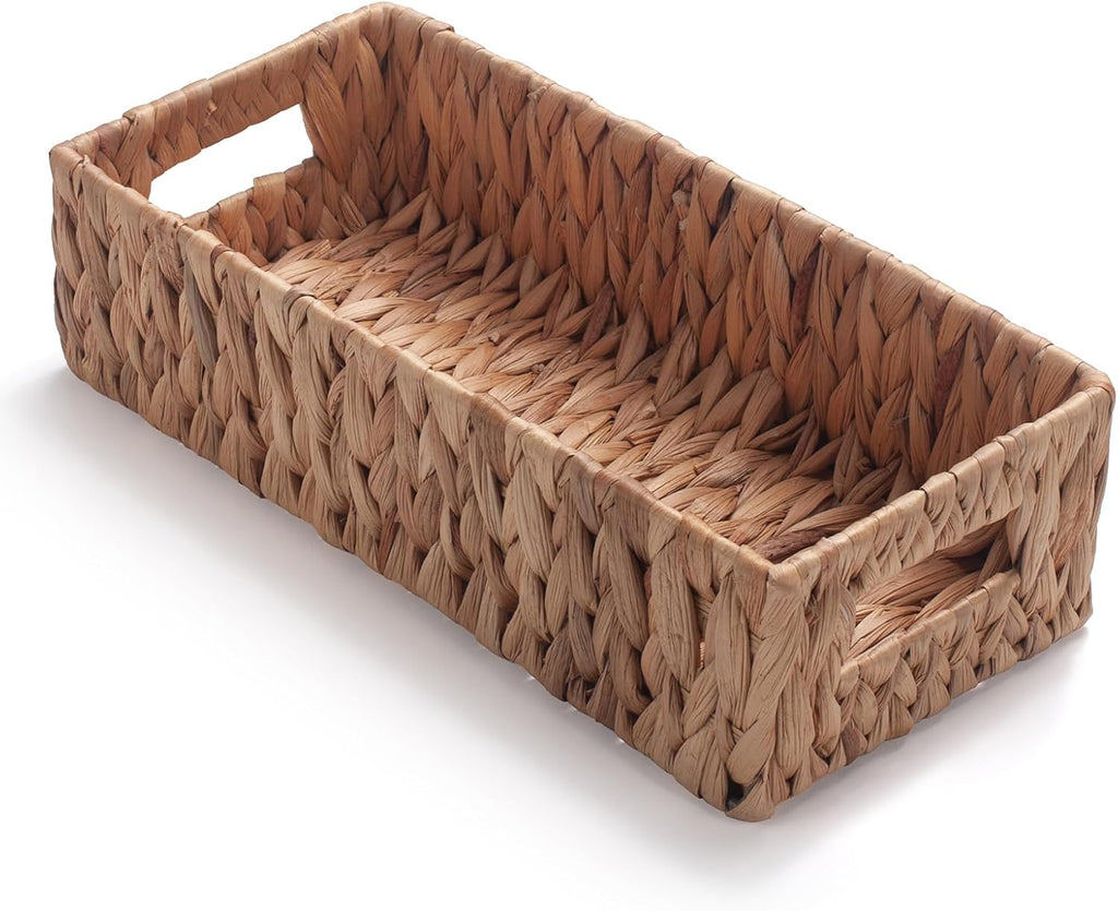 Water Hyacinth Wicker Toilet Paper Basket 14.2 x 6.5 x 3.7 inch Z316493