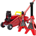 2 Ton Hydraulic Trolley Floor Jack with 2 Jack Stands V631