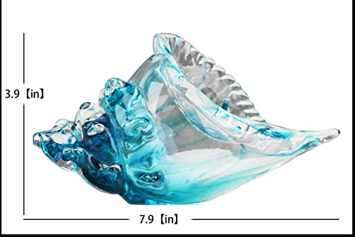 Blown glass conch statue U869039