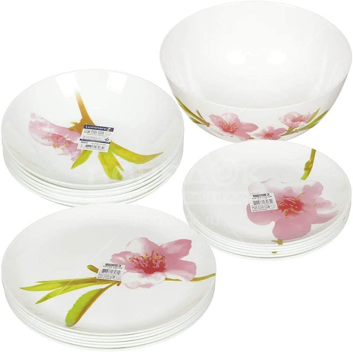 19 Pcs White Dinnerware Set L319