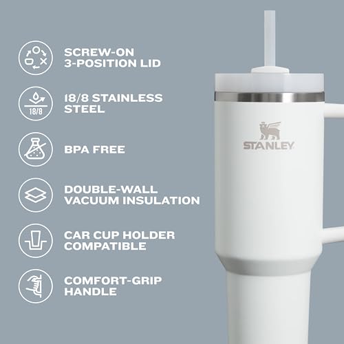 30 oz Insulated Stainless Steel Tumbler with Handle and Straw P35977
