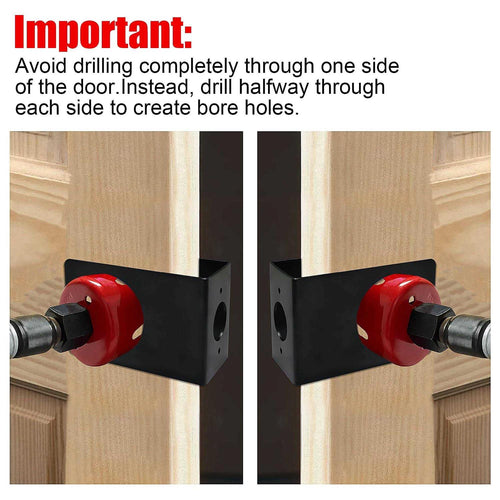 1-3/8 1-3/4 Door Lock Installation Kit with Guide Template and 2pcs Hole Saw Q956581
