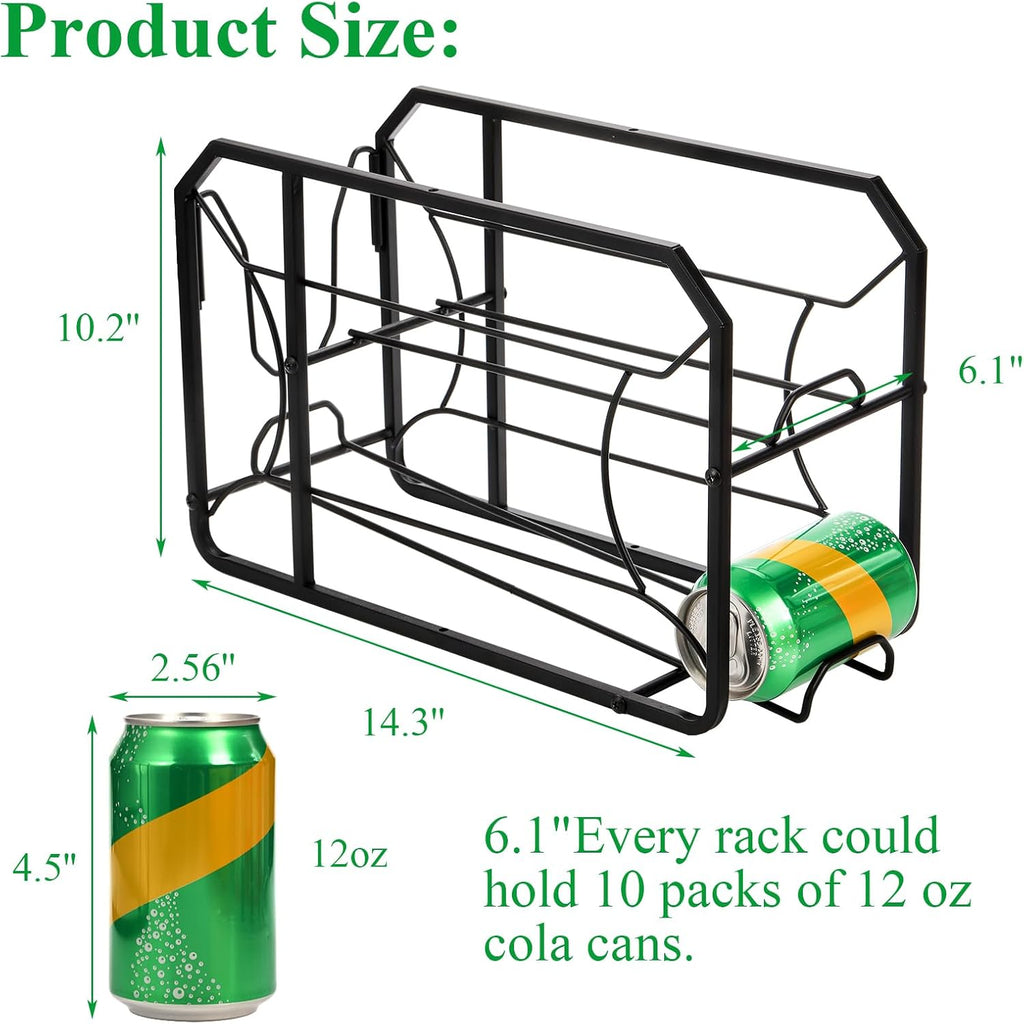 Black Stackable Can Rack Organizer O6030