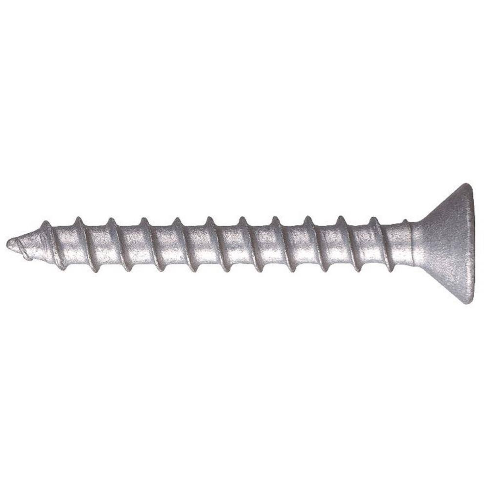 3/16 in. x 2-3/4 in. Zinc Plated Carbon Steel Phillips Flat Head Concrete Screw Anchor (100-Pack) W9273