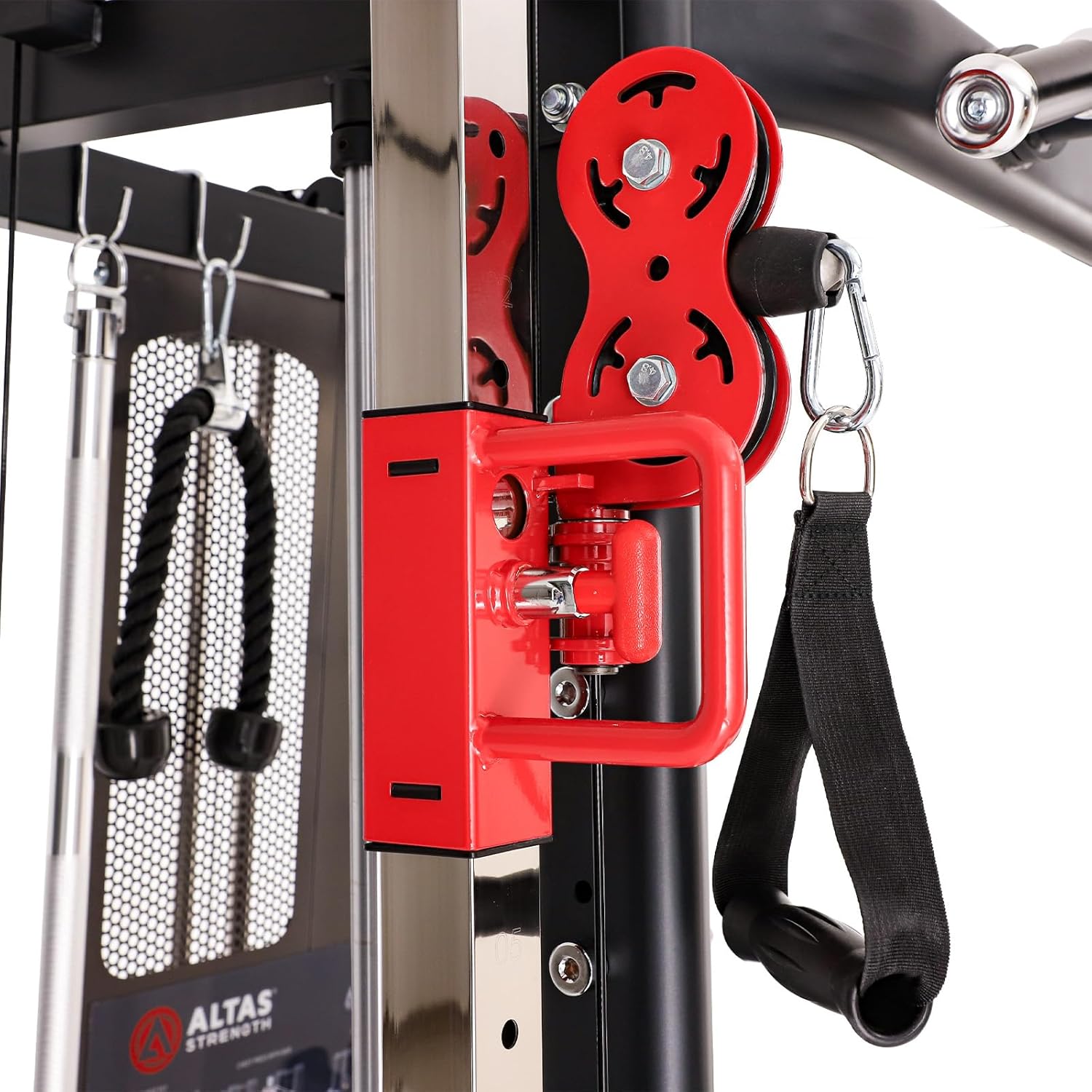 Home Gym Smith Machine with Pulley System Squat Rack Pull Up Bar M682957