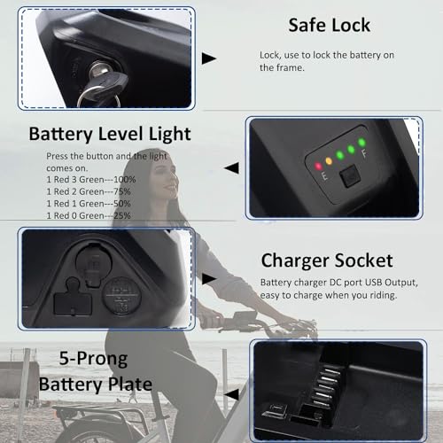 48V 10AH Lithium Electric Bike Battery with Charger I20429
