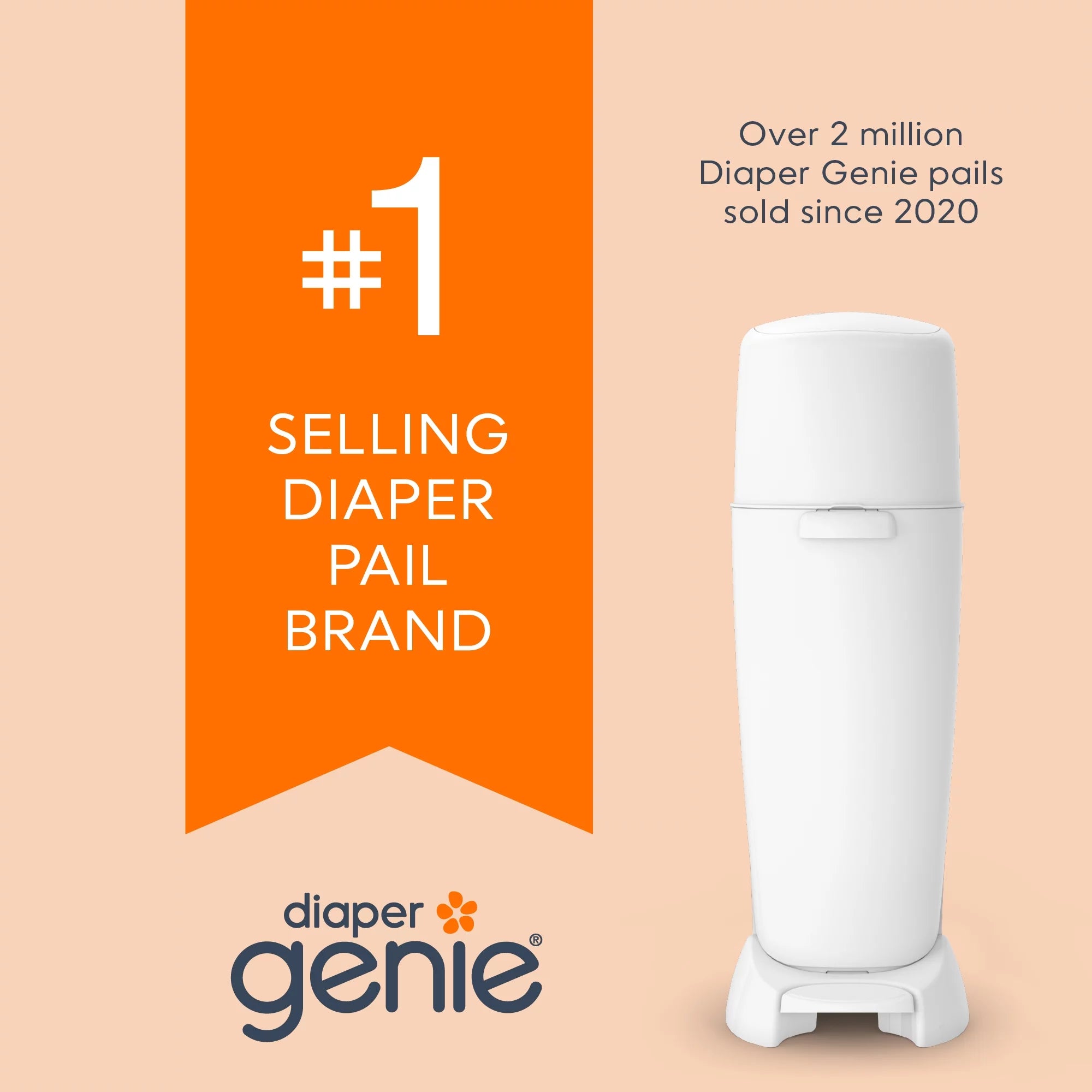 White Diaper Pail with Refill and Filter Z8278