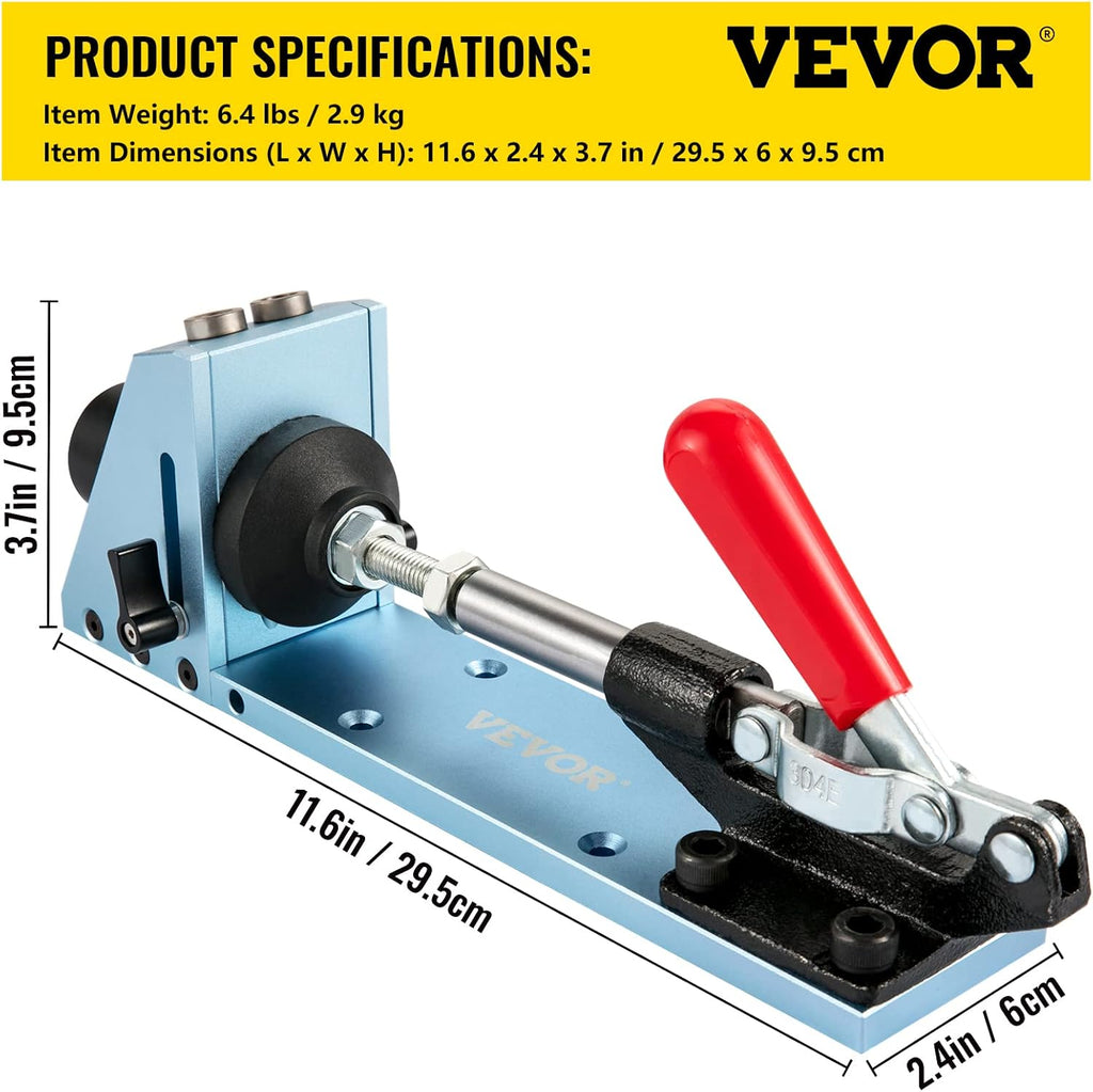 Adjustable Aluminum Pocket Hole Jig Kit X779