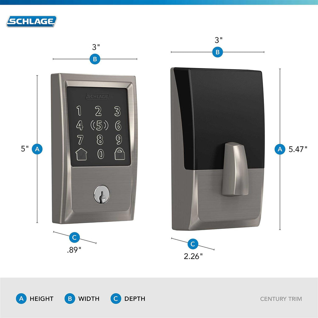 Encode Plus Century Touchscreen Electronic Deadbolt with WiFi T995142