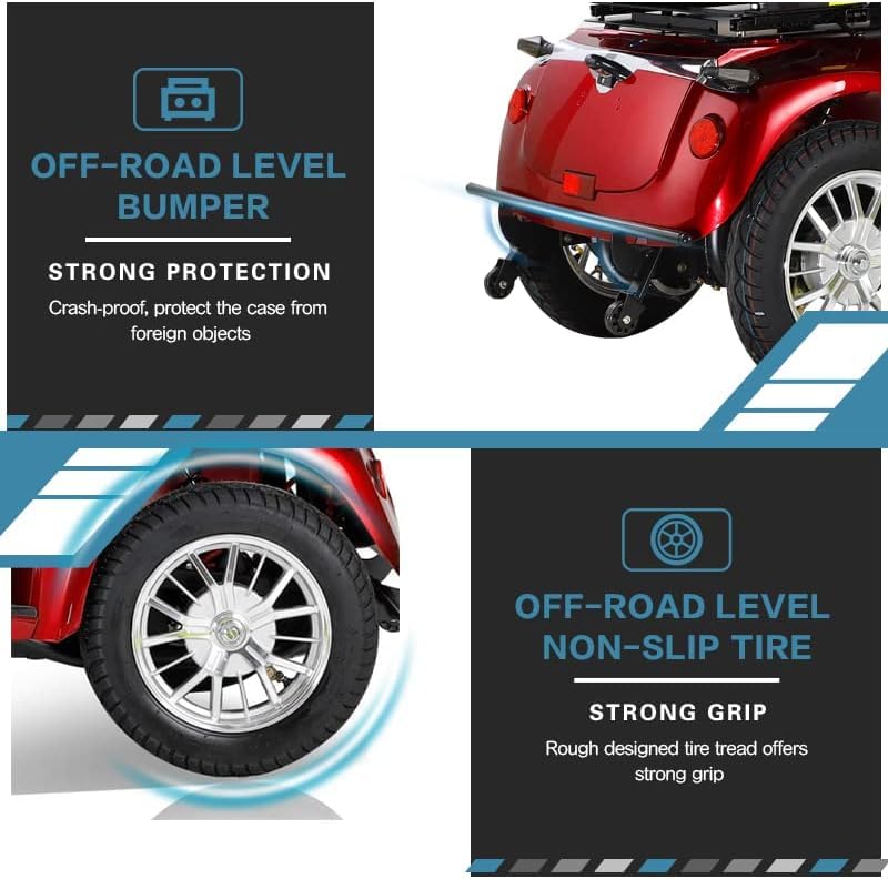 Red 4 Wheel Electric Mobility Scooter Z10950