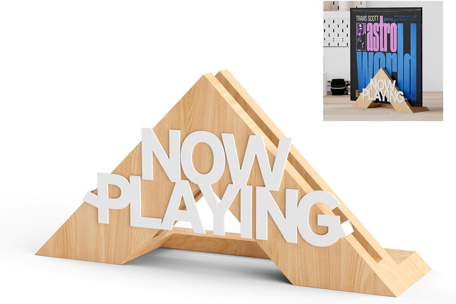 Wooden Vinyl Record Stand V420