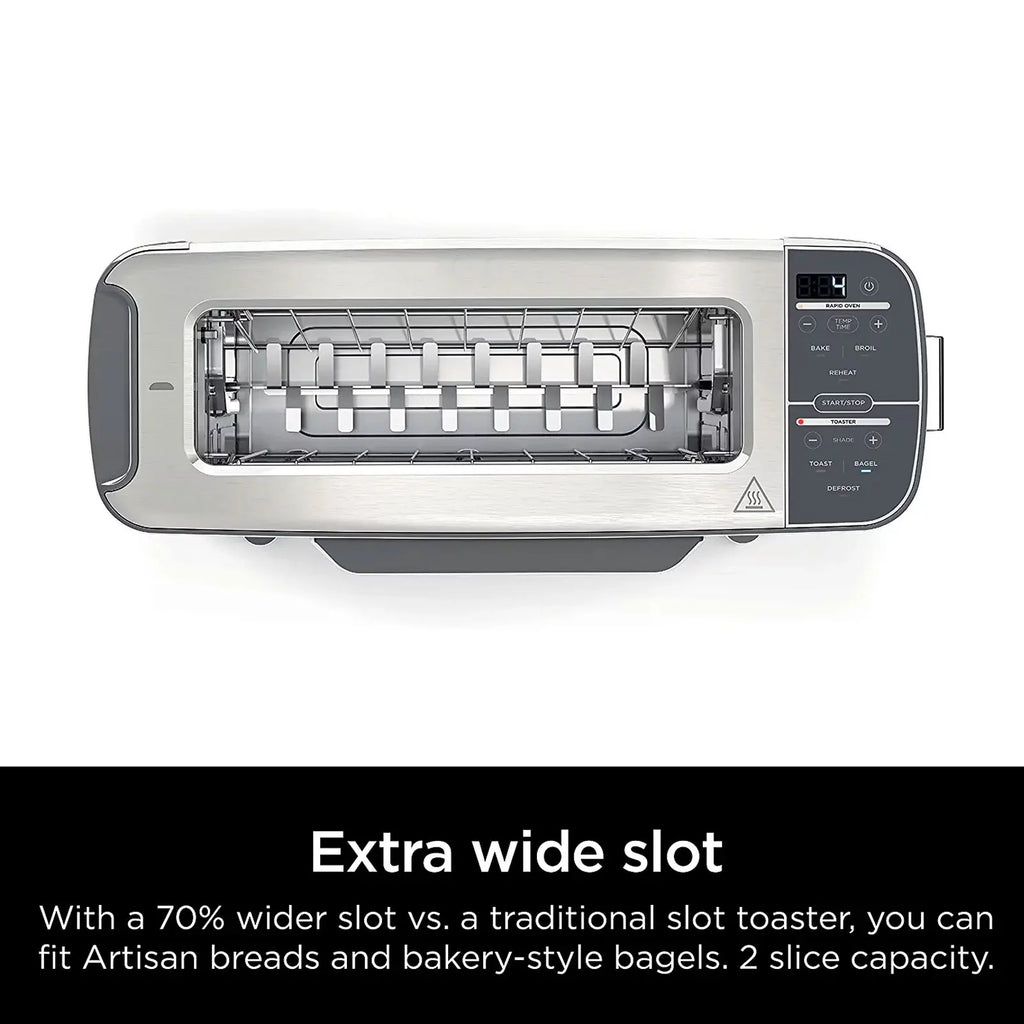 2-in-1 Compact Toaster Oven 2-Slice Capacity Stainless Steel G50592