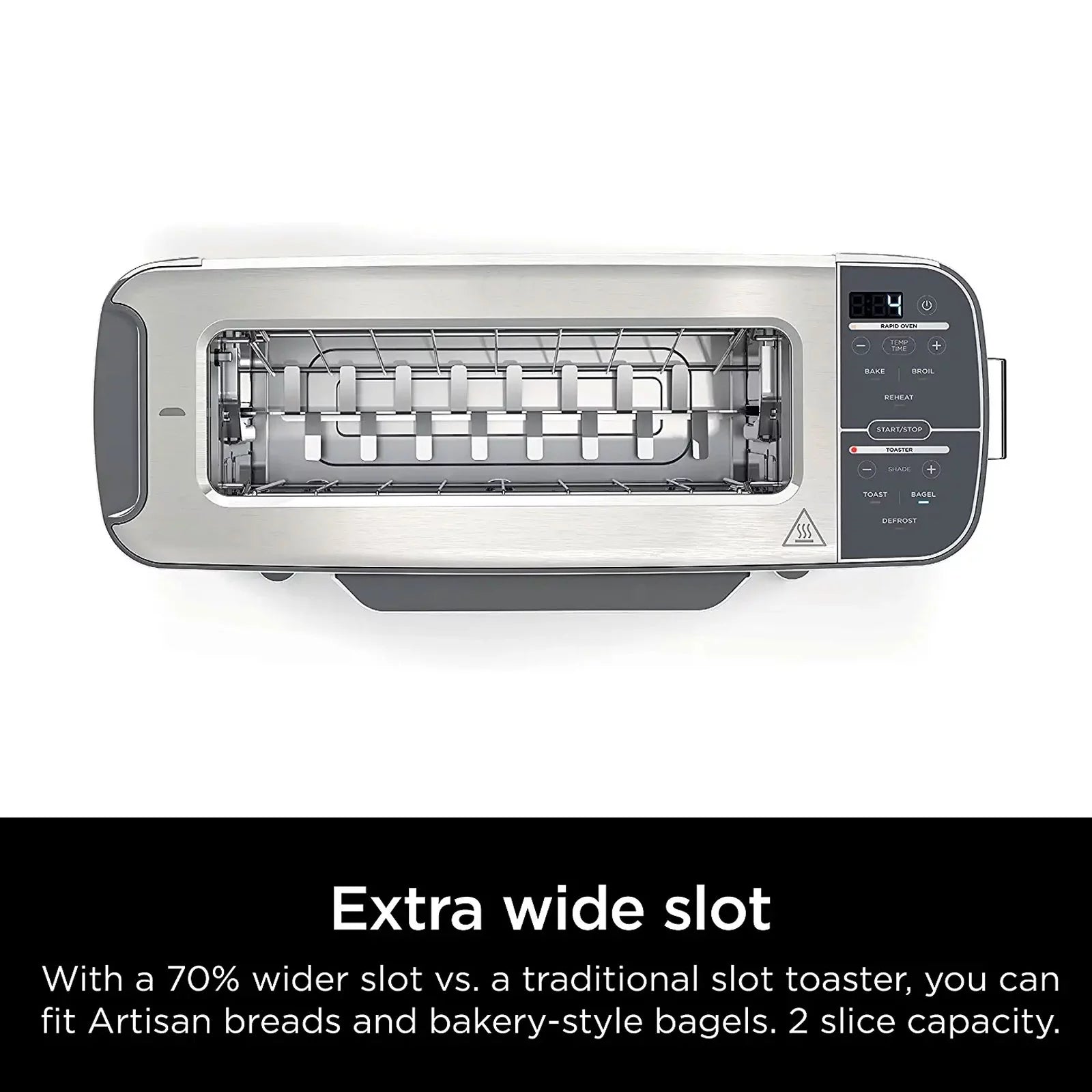 2-in-1 Compact Toaster Oven 2-Slice Capacity Stainless Steel G50592