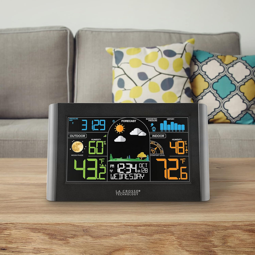 Black Wireless Color Weather Station W842181