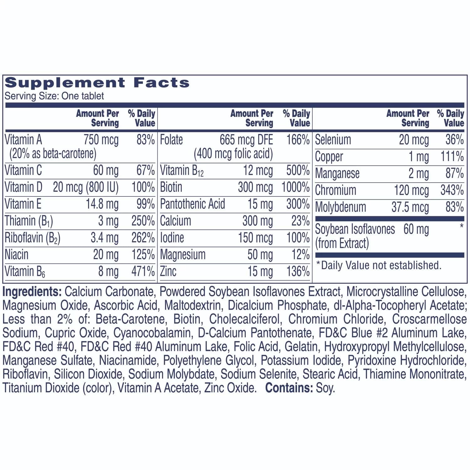 50 Ct 4 Pack Multivitamin I996107