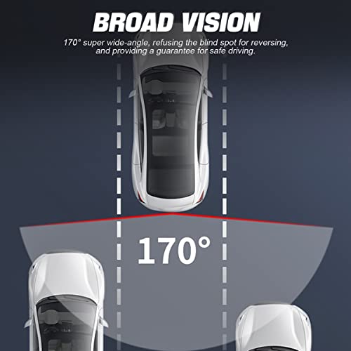 Waterproof Rear View Camera with Moveable Guideline, HD 960x720 Image, 4 Layer Glass Lens 155 Degree Wide View Angle K9195