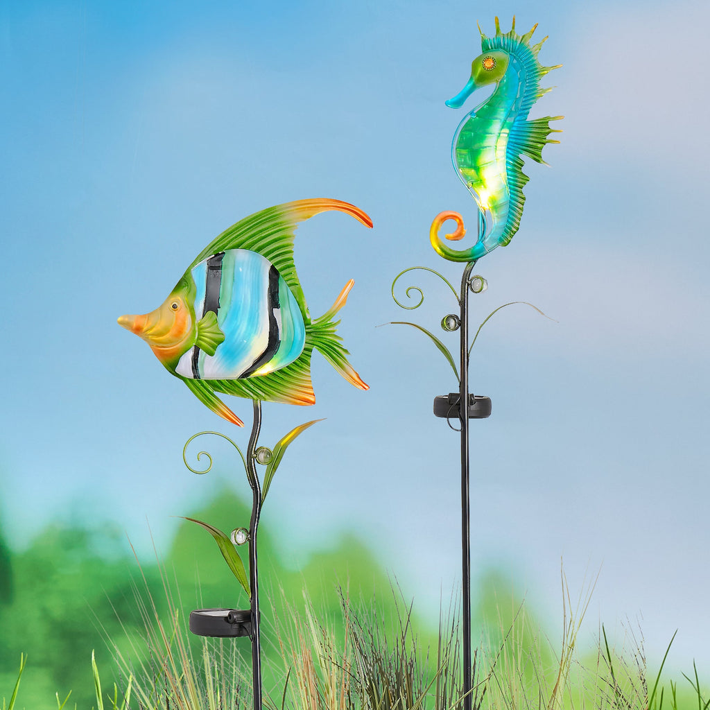Coastal Sea Creature Solar Lighted Stake