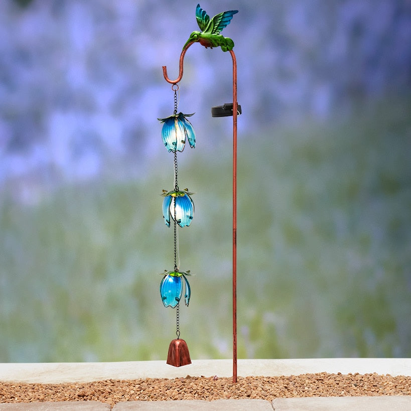 Butterfly Cascading Flower Solar Stake