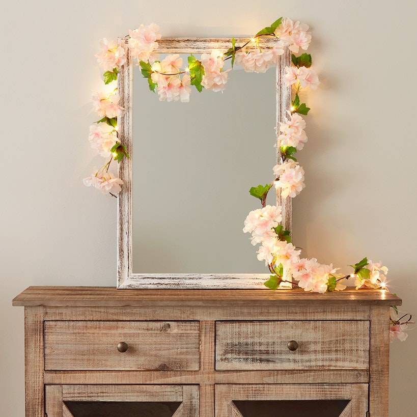 Lighted Cherry Blossom Garland, 2 Pc Branches, Table Tree, 48" Tree B795