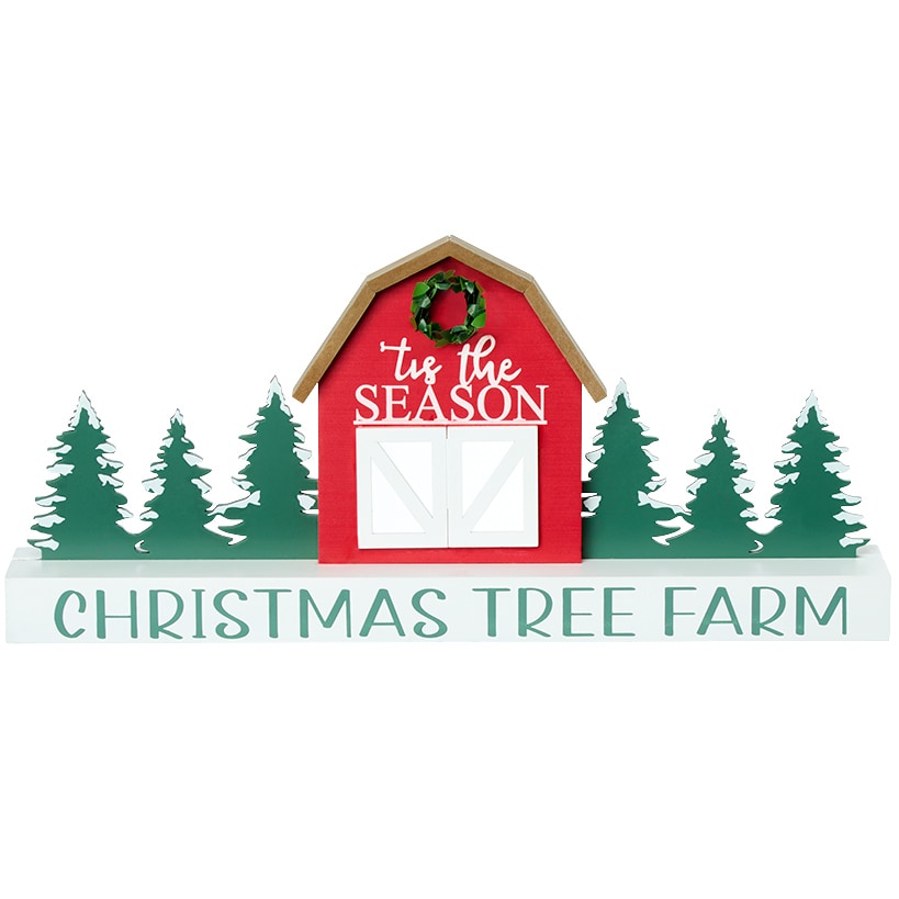 Christmas Wooden Tree Farm Tabletop Decor