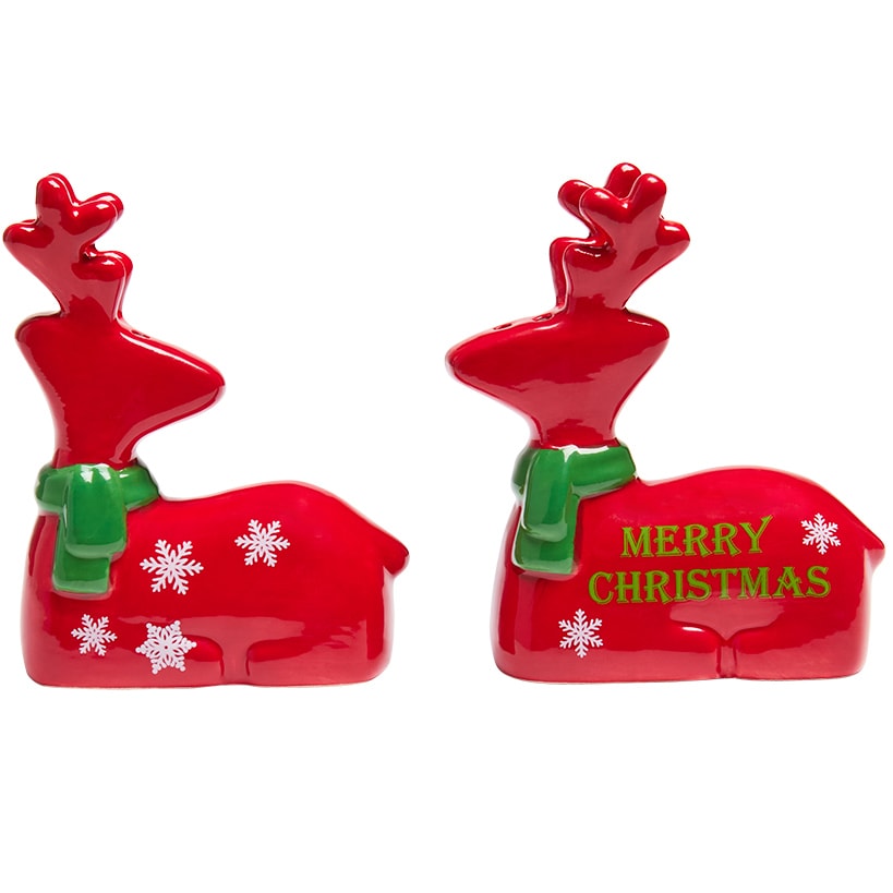 Christmas Deer Kitchen - Magnet or Salt & Pepper Shakers
