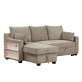 90" L-Shaped Sleeper Sofa with Storage Chaise W7841