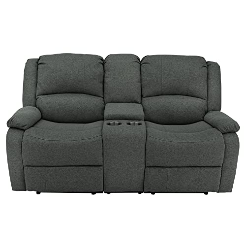 94" Double Recliner RV Sofa with Convertible Console V234