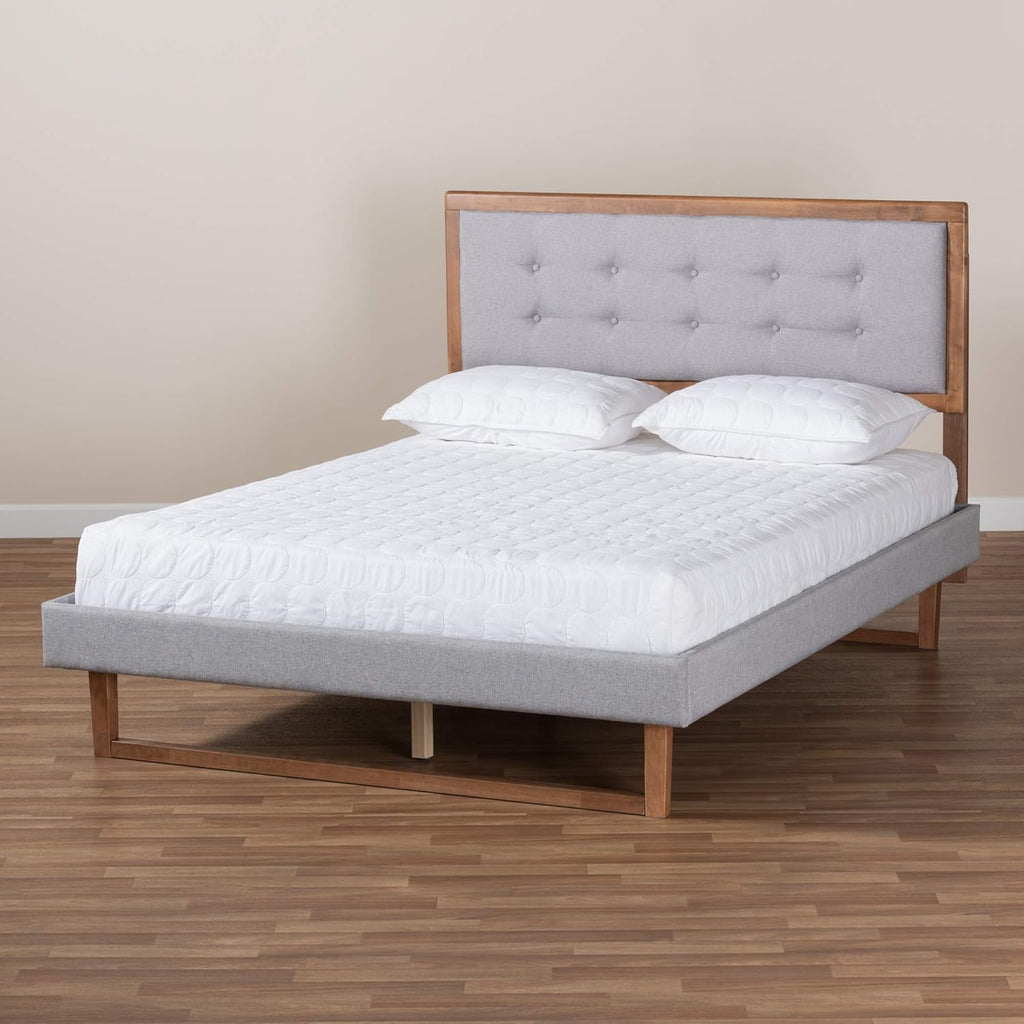 Full Light Grey Platform Bed N453