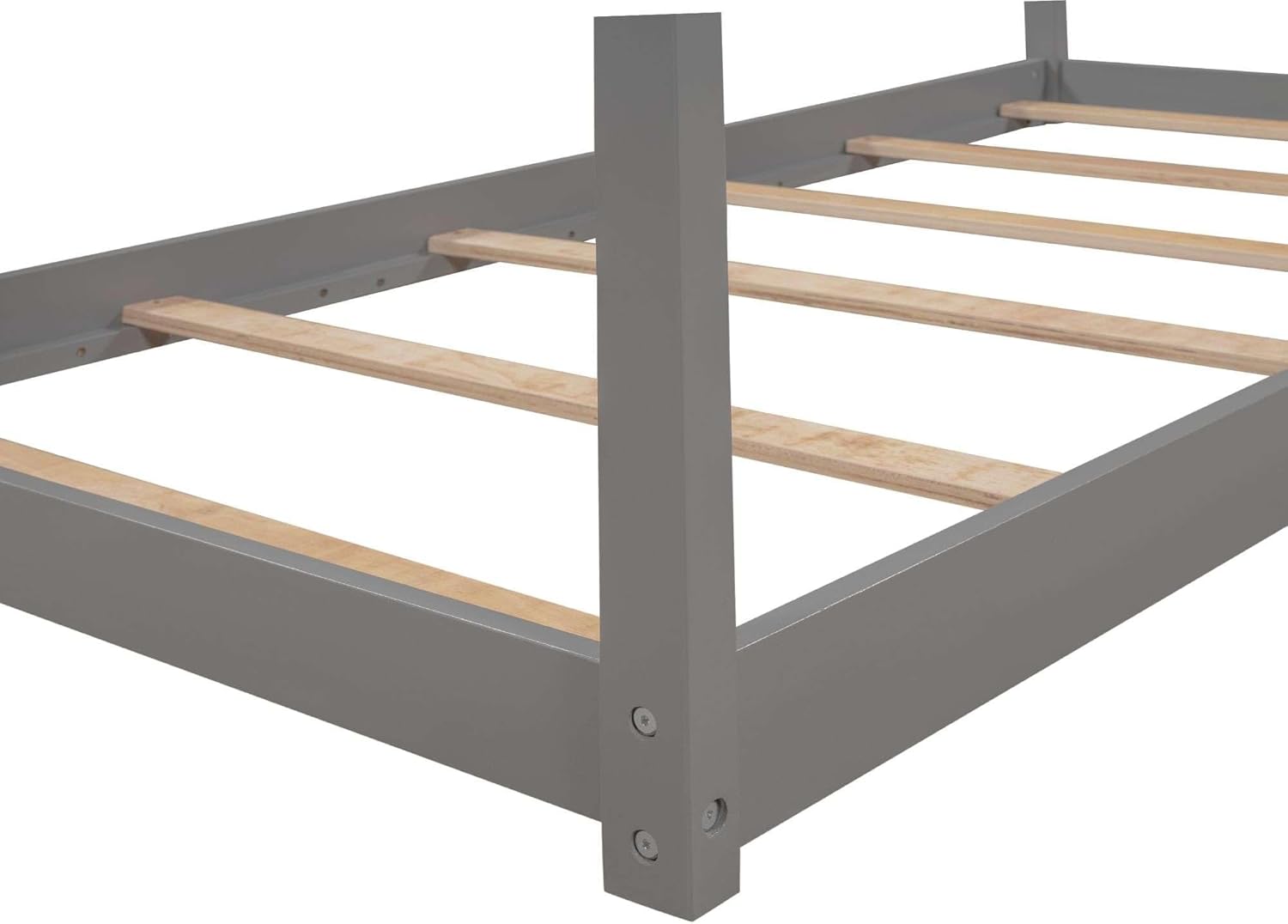 Gray Twin Size Wooden House Bed B85289