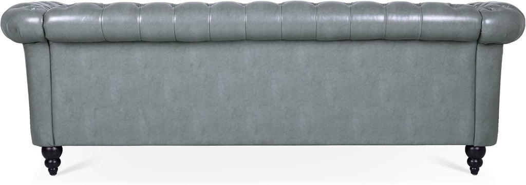 3-Seater PU Leather Chesterfield Sofa with Button Tufted F558528