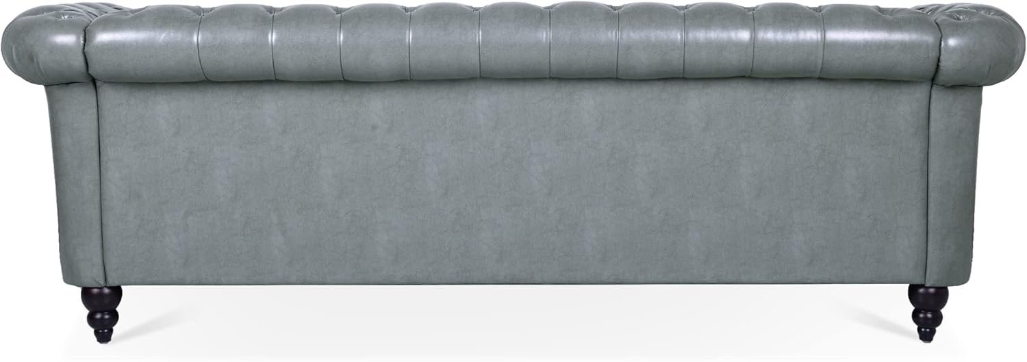 3-Seater PU Leather Chesterfield Sofa with Button Tufted F558528
