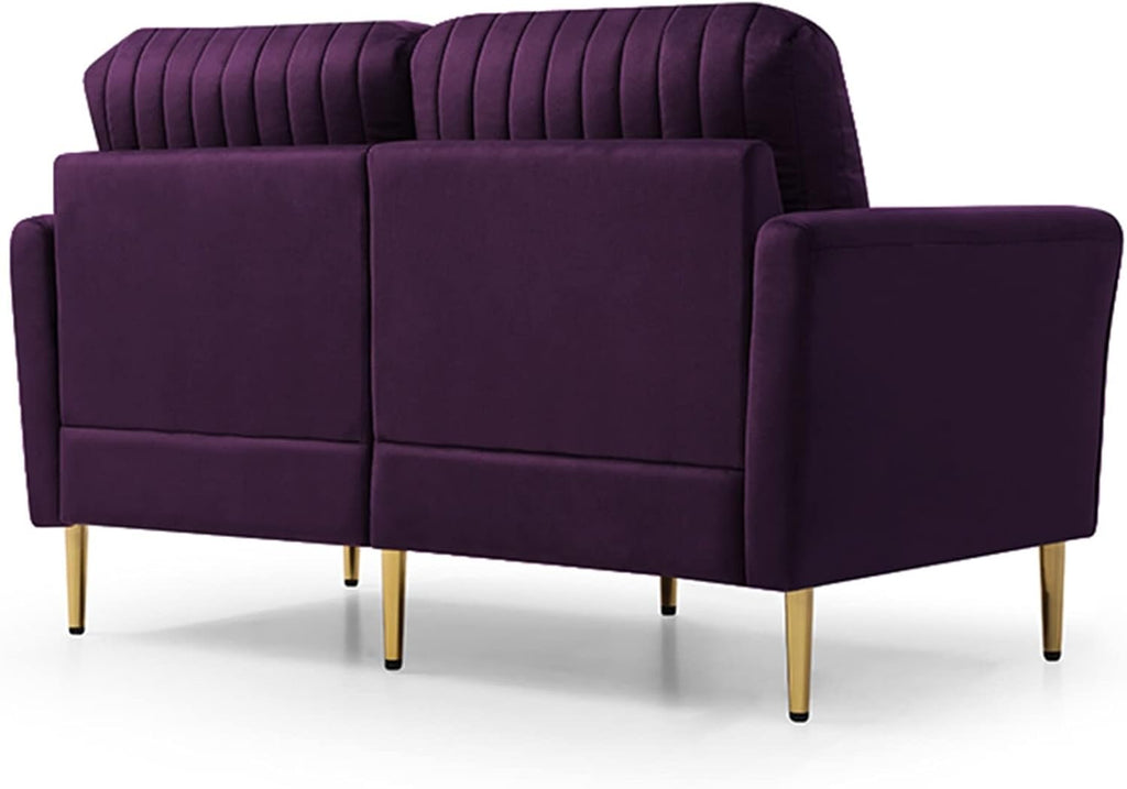 Purple Velvet 2-seat Sofa S7253