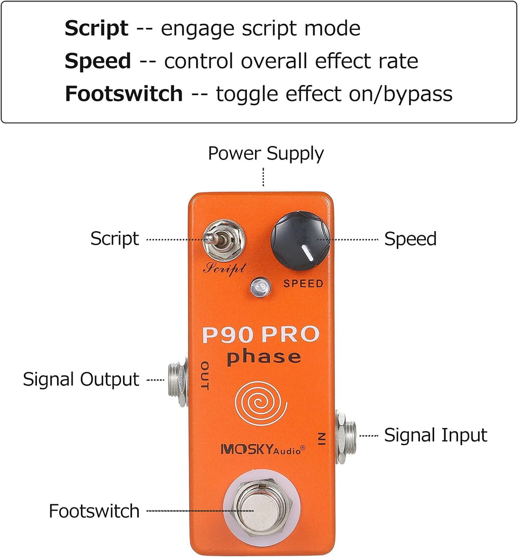 Mini Vintage Phaser Guitar Effect Pedal R4632