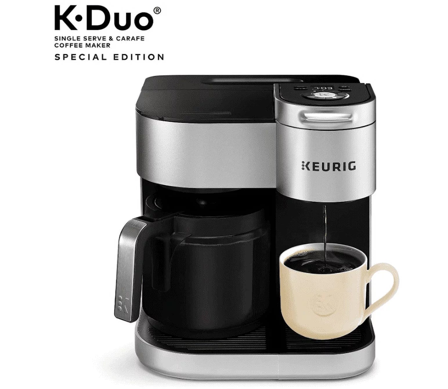 Silver Single Serve and 12-Cup Drip Coffee Maker U507