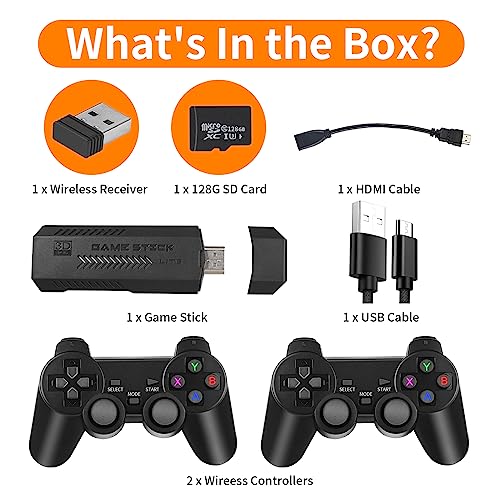 Wireless Retro Game Console with 20,000 Games and Dual 2.4G Wireless Controllers E691
