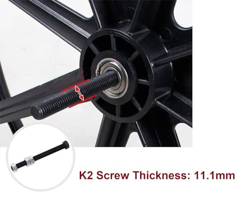 Solid Black Set of 2 Wheelchair Wheels V305