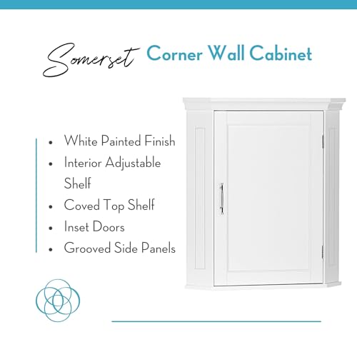 White Corner Storage Wall Cabinet P669211