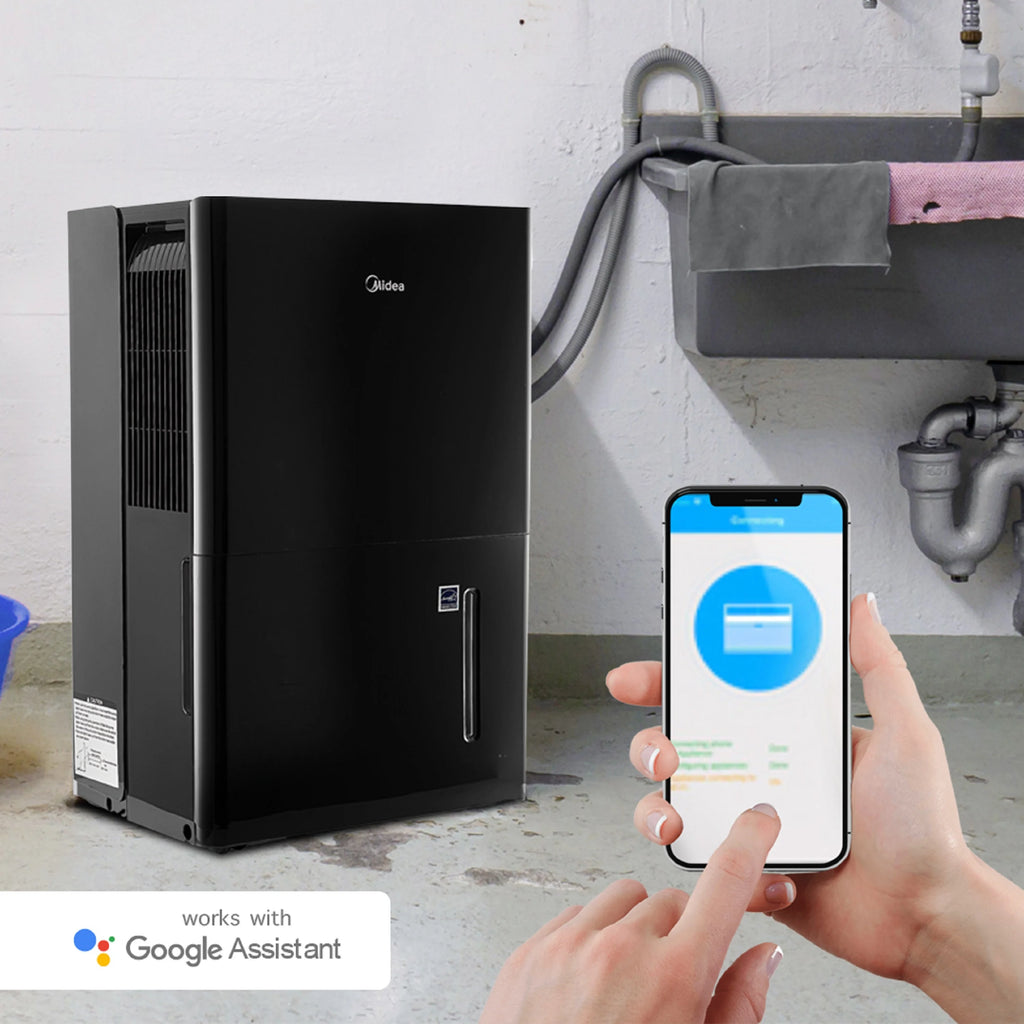 Black 50-Pint Smart Dehumidifier with Pump E77657