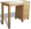 Solid Oak Wood Desk with 3 Drawers 41.7"x15.7"x29.5" O5563